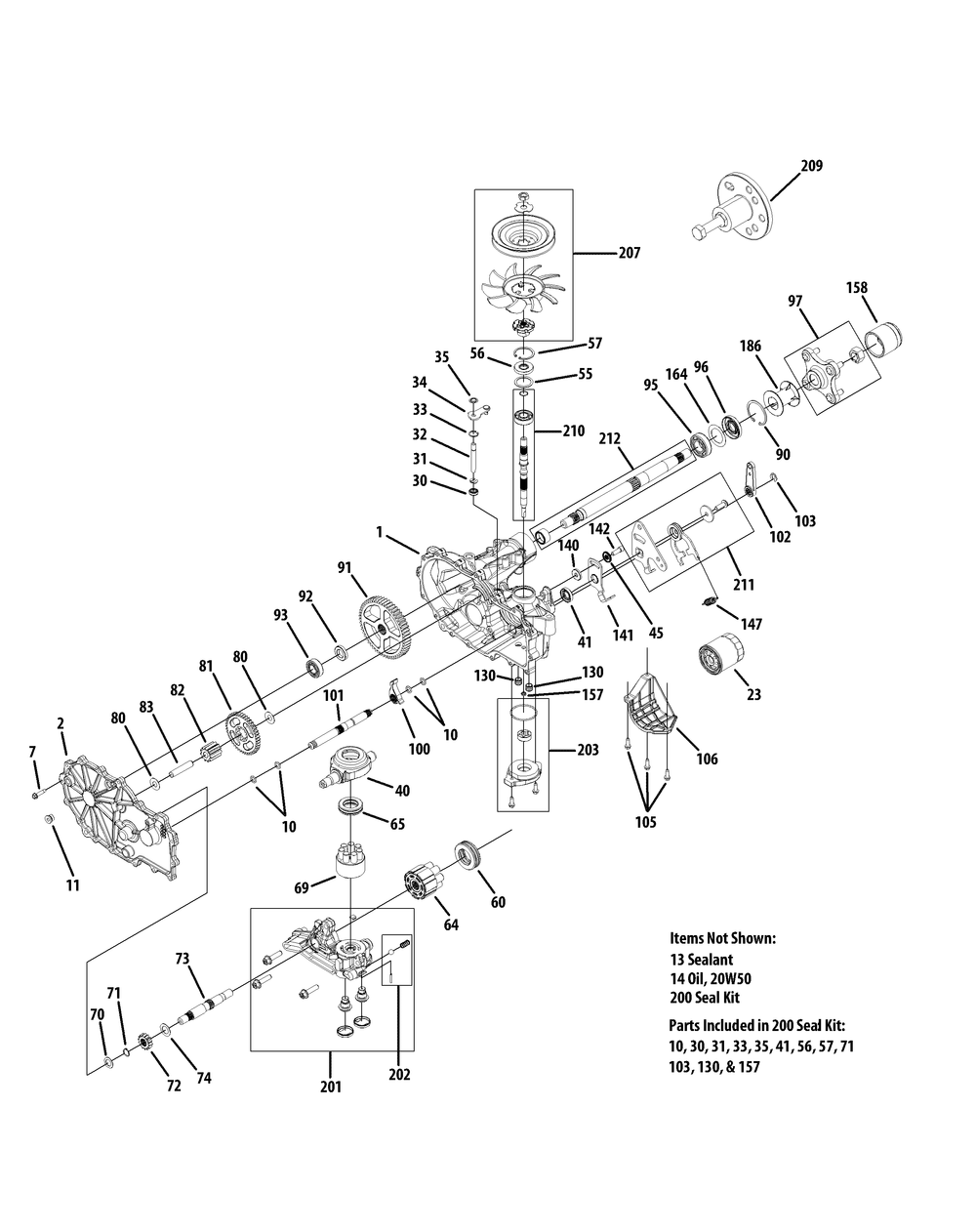 Transmission Lh 618-06015b Diagram and Parts List for Z-FORCELZ60 (53AGD-53AGD050)(2015) Cub Cadet Lawn Tractor